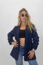 blazer con manica arricciata london